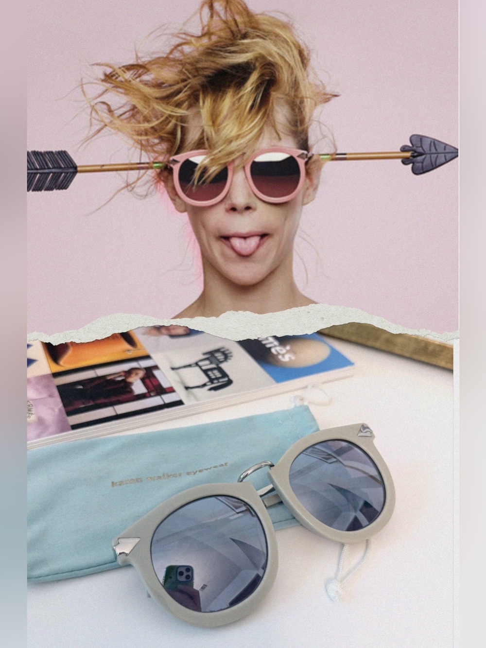 Karen Walker Super Lunar Sunglasses Light Grey Frame